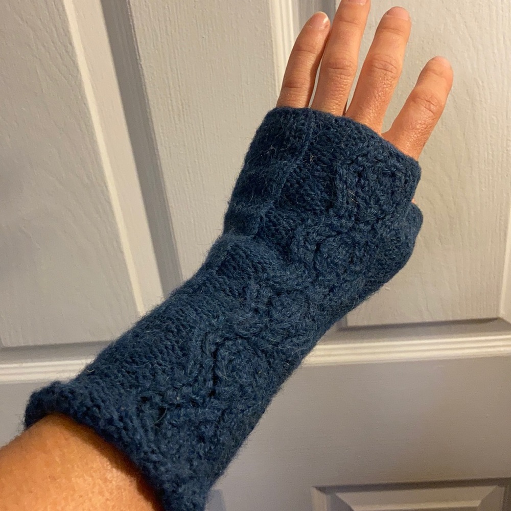 Fair Trade Blue Wrist Warmers